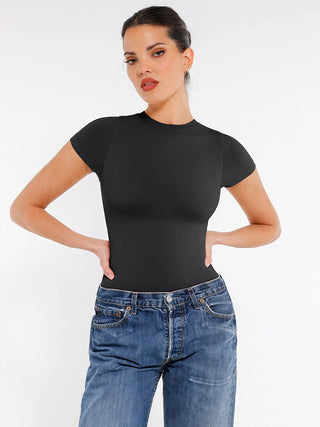 Short Sleeve Shaping Bodysuit - Dyversa.nl